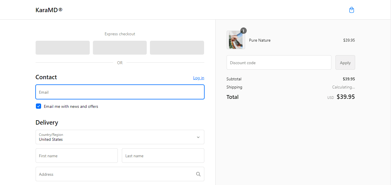 How to apply KaraMD coupon code